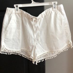 JCrew Iinen white shorts